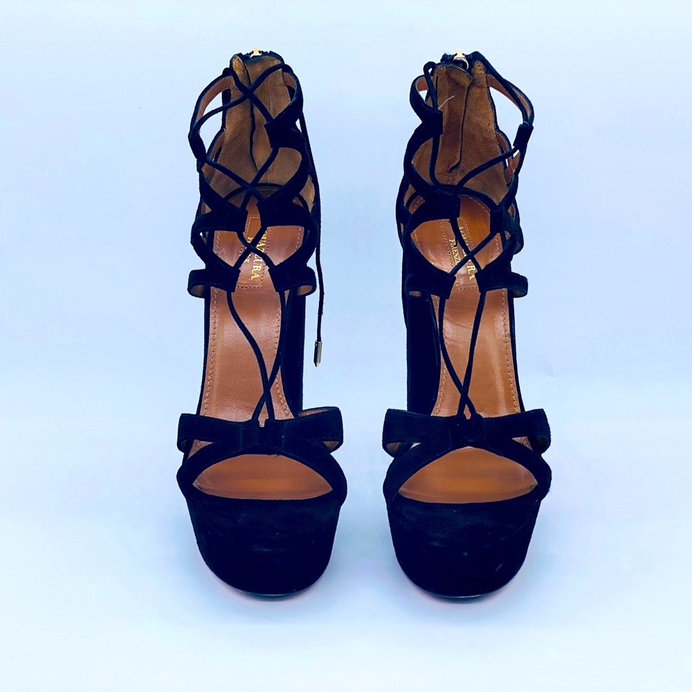 Aquazzura Beverly Hills Plateau 140mm sandals Black
